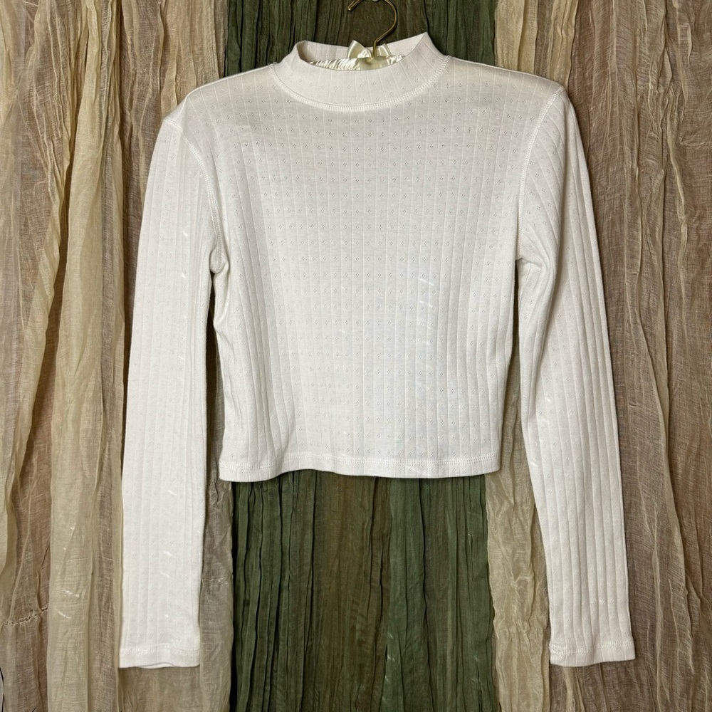 Hippie Rose Long Sleeve Crop top (Size M)